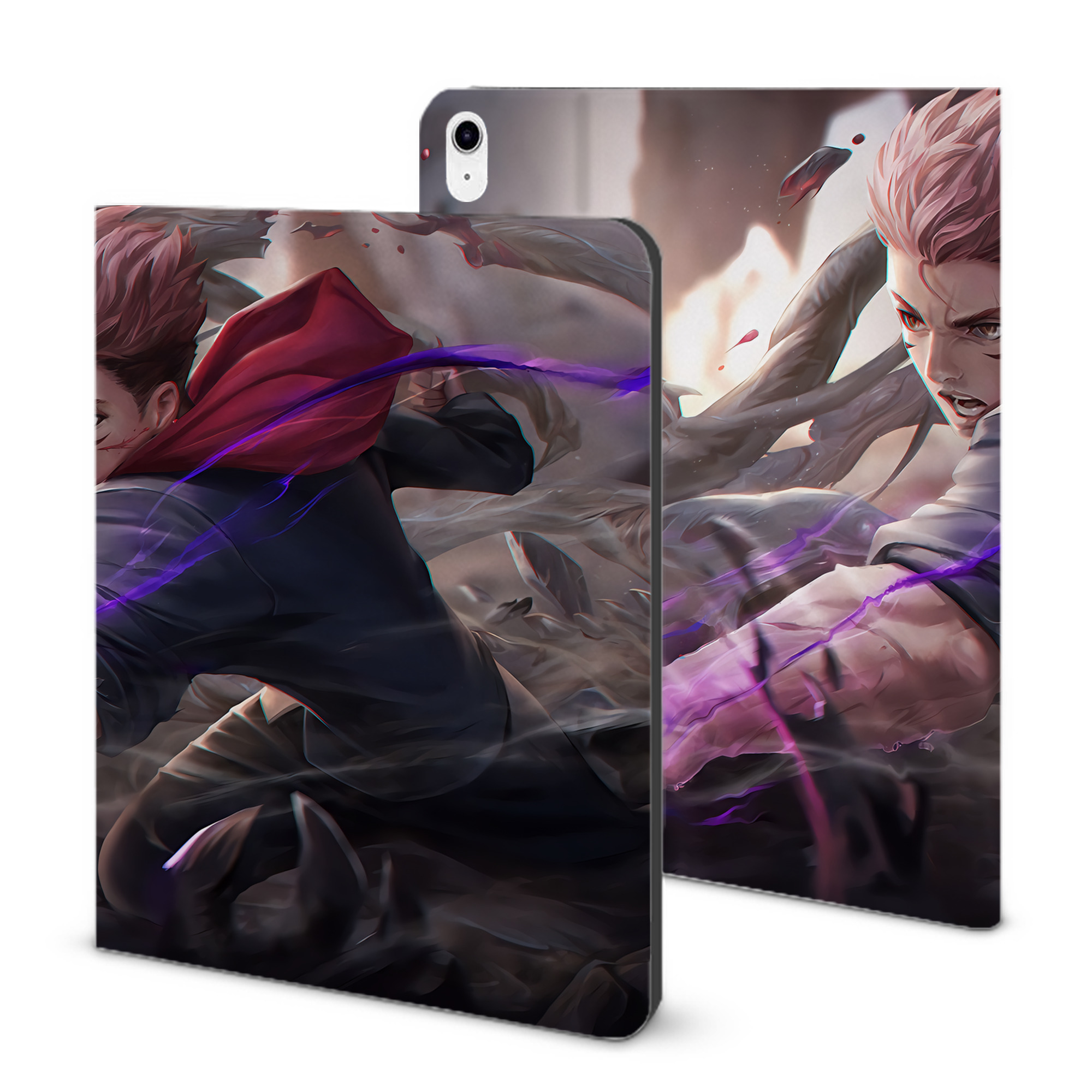 （画像用） 呪術廻戦 Jujutsu Kaisen IPad ケース ブック型 PUレザー TPU 耐衝撃 軽量 薄型 ペン収納なし 全面保護 IPad 各モデル対応